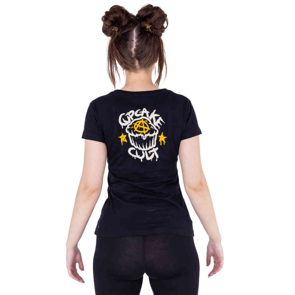 Cupcake Cult - Spooky Cat T-shirt Femme - Noir/Orange